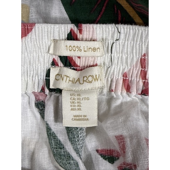 Cynthia Rowley Pants Womens Size Extra Large Wide Leg Woven Linen Hippie - Picture 9 of 15